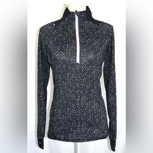 Lululemon GoThe Distance 1/2 Zip Butterfly Berry Black EXCELLENT CONDITION